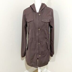 Volcom Junior's Park It Parka Jacket in Iron Grey Sherpa Lined Size XL